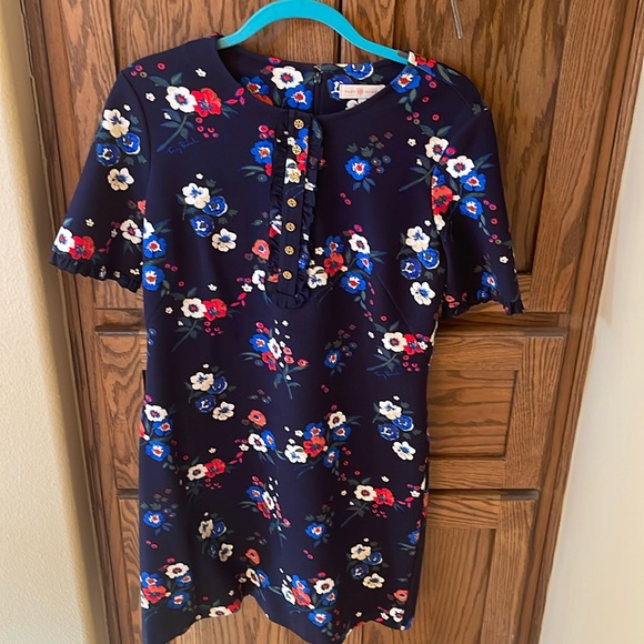 Tory Burch Dresses & Skirts - Tory Burch Miranda Short-Sleeve Pansy Bouquet Ponte Shirtdress Large